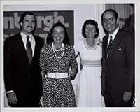 Elsie H. Hillman with Bill Scranton Jr., and Dick and Ginny Thornburgh, c. 1978 (Copyright: Melvin Rapport)